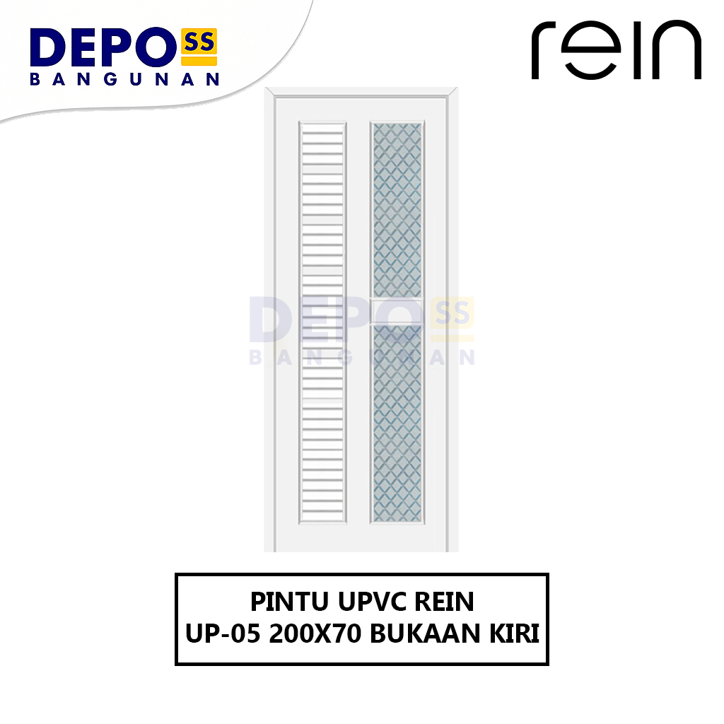 Pintu Kamar Mandi UP-05 UPVC Bukaan Kiri