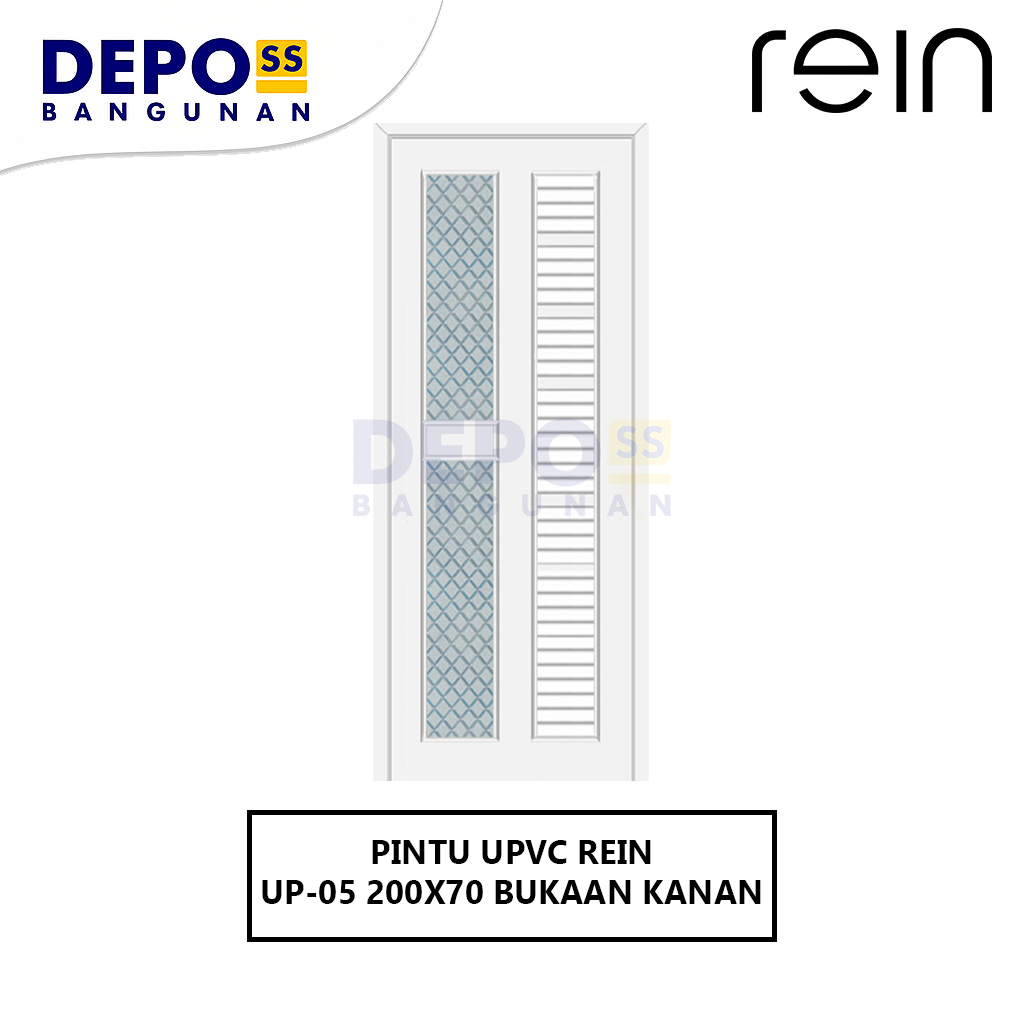 Pintu Kamar Mandi UP-05 UPVC Bukaan Kanan