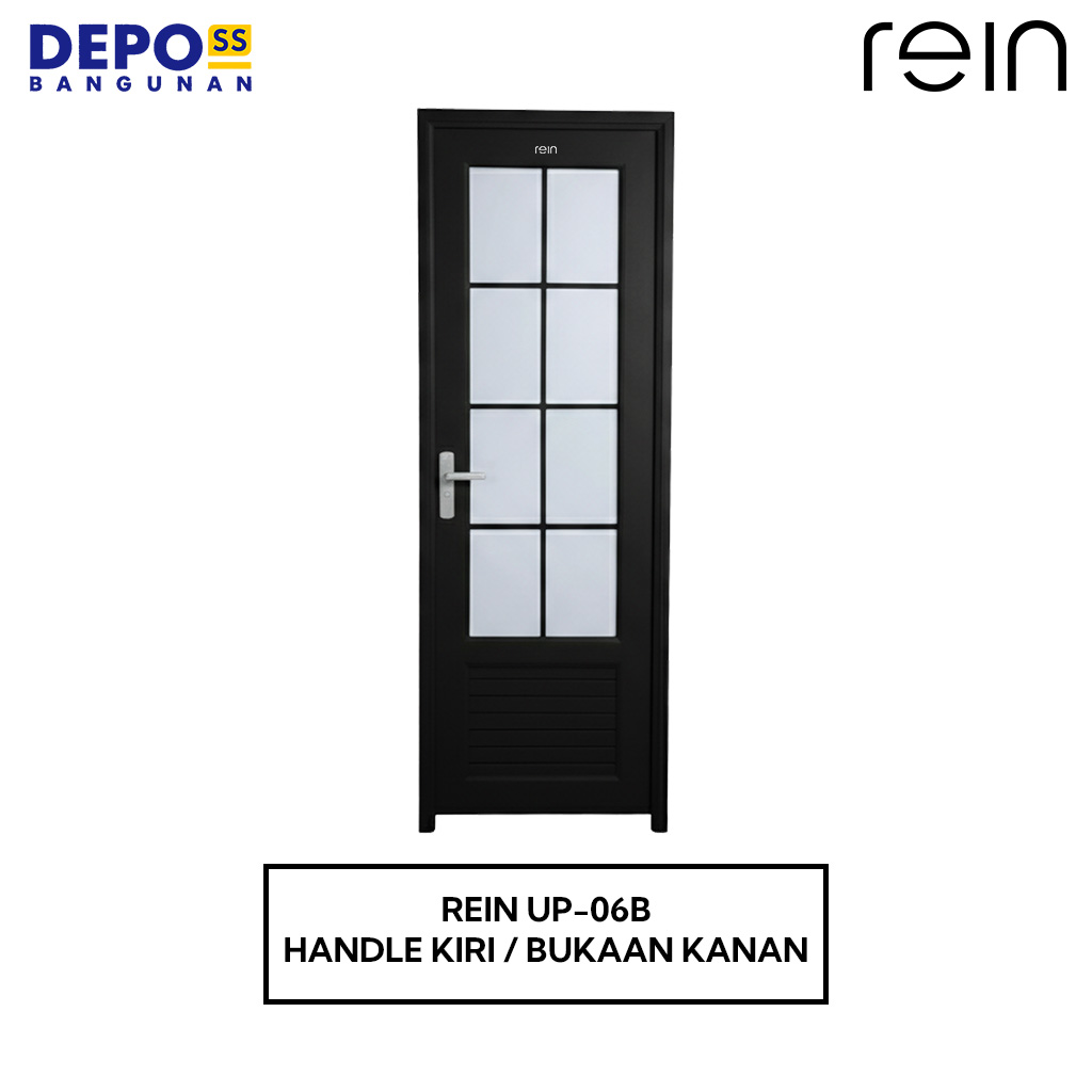 Rein Pintu Kamar Mandi UP-06B UPVC Warna Hitam Bukaan Kanan R