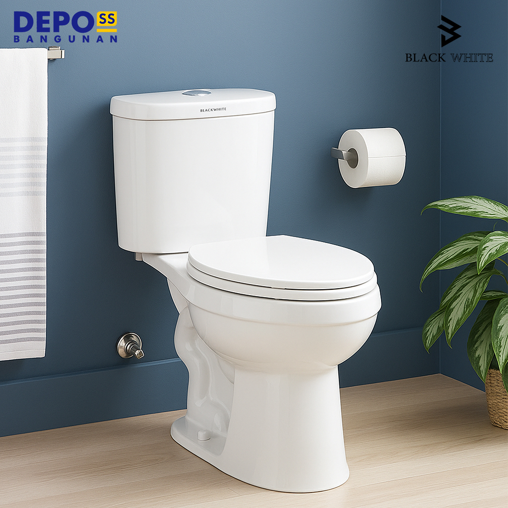 Kloset Duduk Blackwhite Seiketsu Two Piece Toilet